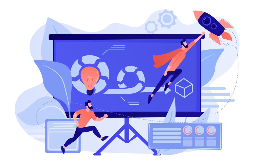 Agile project management concept vector illustration.